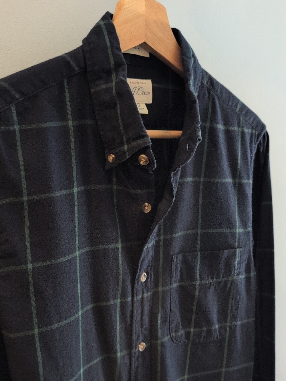J. Crew Men's Small Slim Fit Brushed Twill Button Down Shirt Style #BJ789